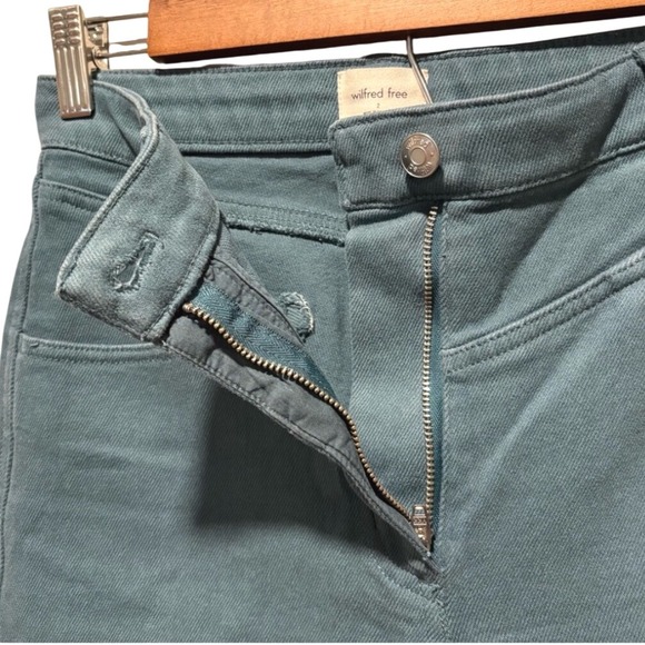 Aritzia Wilfred Free Archer High Rise Jeans‎ Dark Teal Blue Straight Leg 6 - Picture 6 of 10